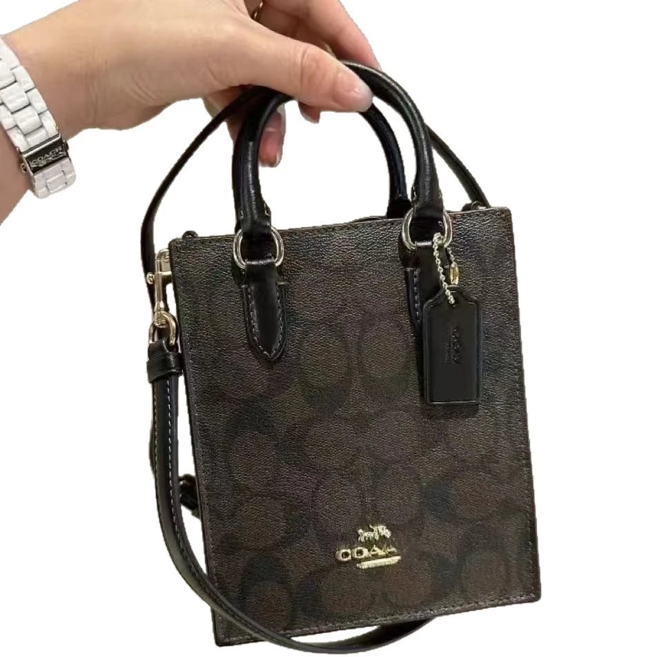 Coach Crossbody Bags Mini Signature Canvas Top-Handle image 5