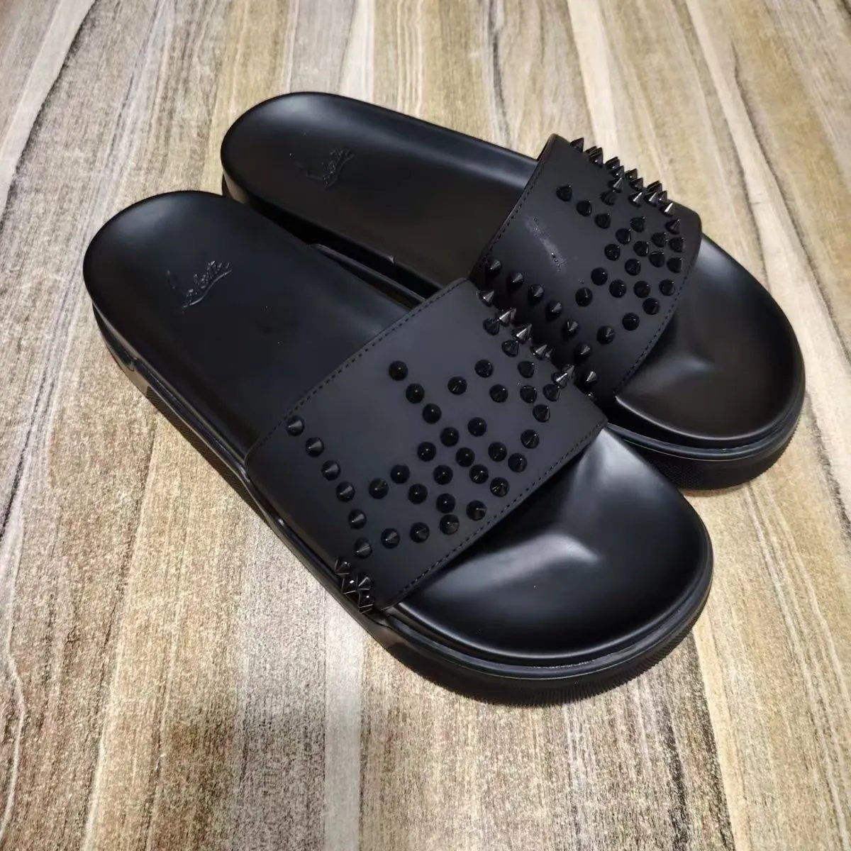 Christian Louboutin Slippers Spiked slide and thong — 9