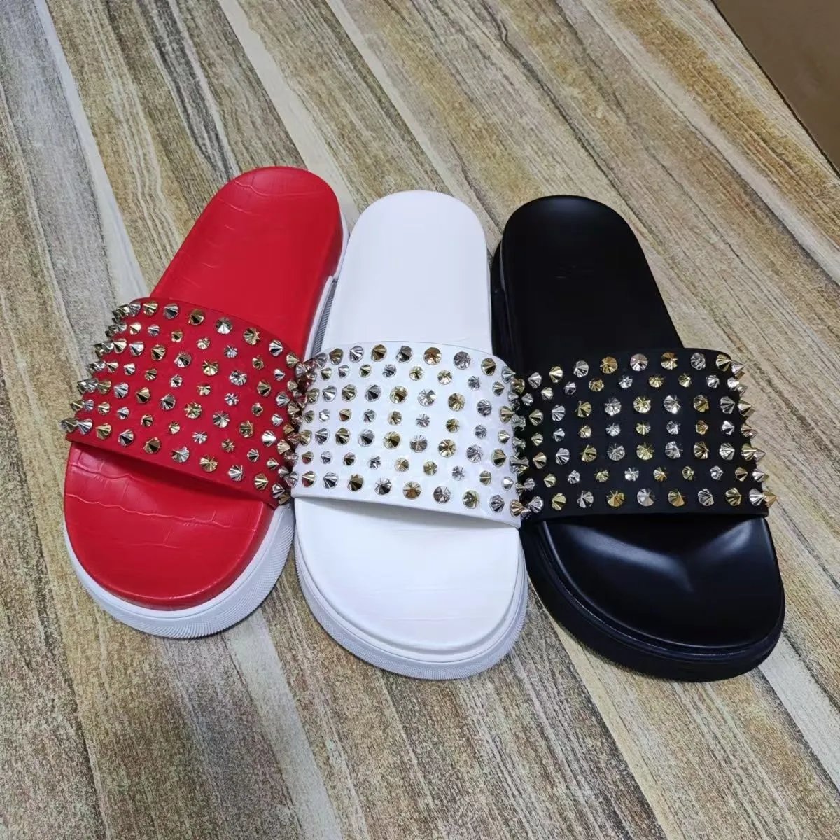 Christian Louboutin Slippers Spiked slide and thong image 4