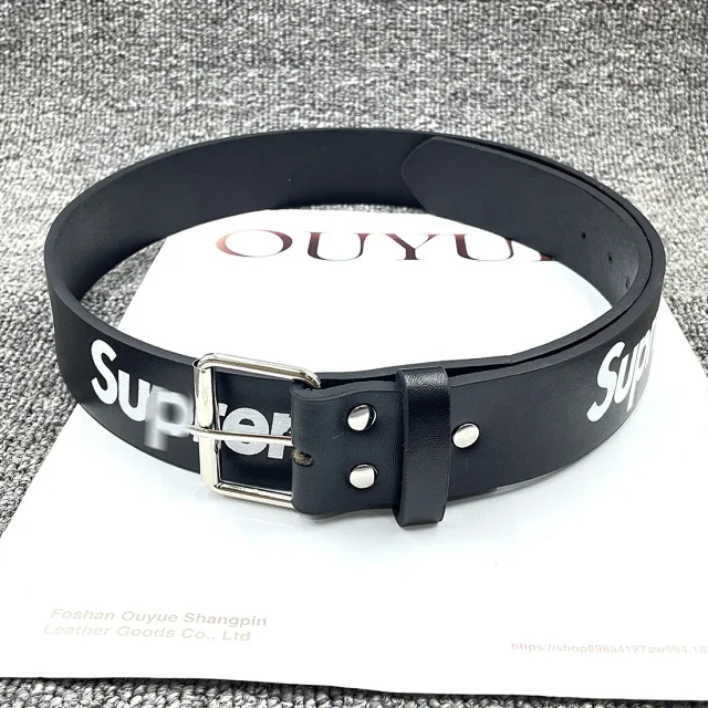 Supreme Belts Logo-Print Metal Buckle Belt product detail image 2