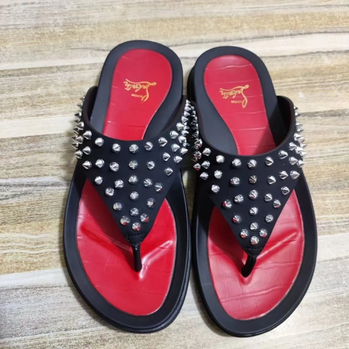 Christian Louboutin Slippers Spiked slide and thong — 7