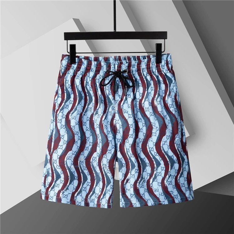 Dior Swimwear Elastic Drawstring Logo-Print Swim Shorts — 3796 blue