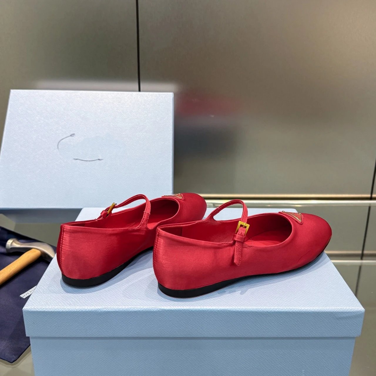 Prada Casual Shoes Mary Jane ballet flats with triangle logo plaque image 3