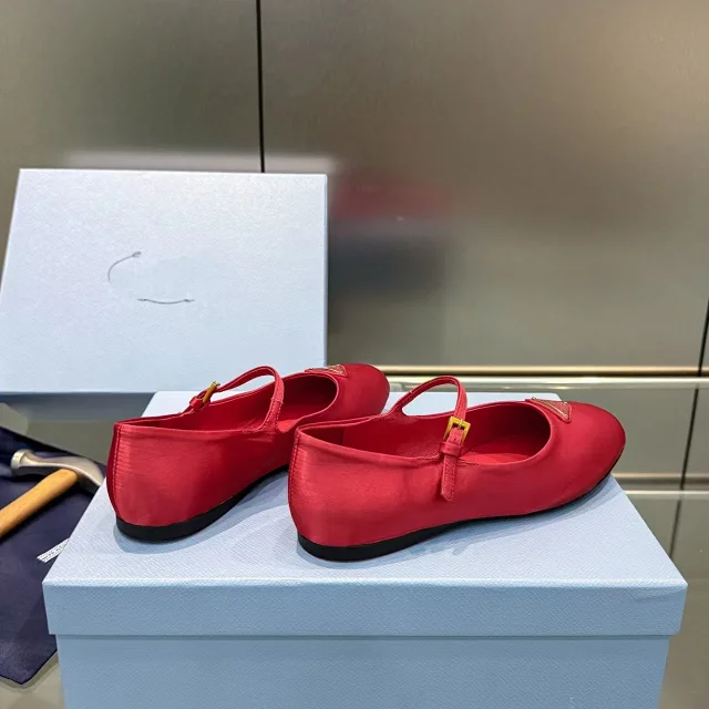 Prada Casual Shoes Mary Jane ballet flats with triangle logo plaque product detail image 1