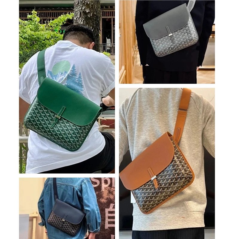 Goyard Crossbody Bags Flap Messenger Bag with Chevron Pattern image 2