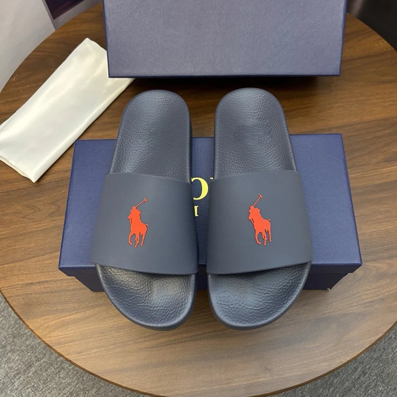 Polo Ralph Lauren Slippers Player Logo Slide — Dark blue