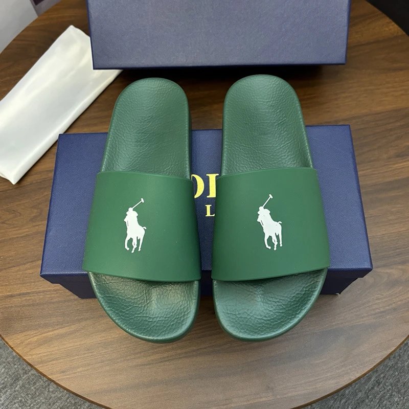 Polo Ralph Lauren Slippers Player Logo Slide — Deep green