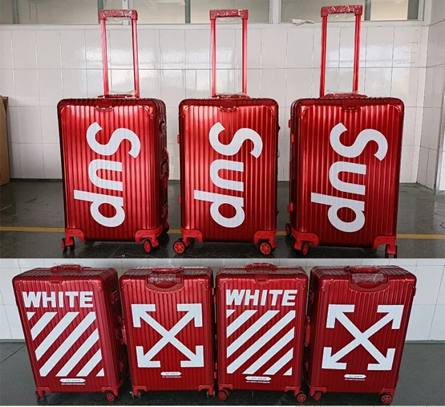 Unbranded Travel Bags Hard-shell ribbed spinner trolley suitcase product detail image 1