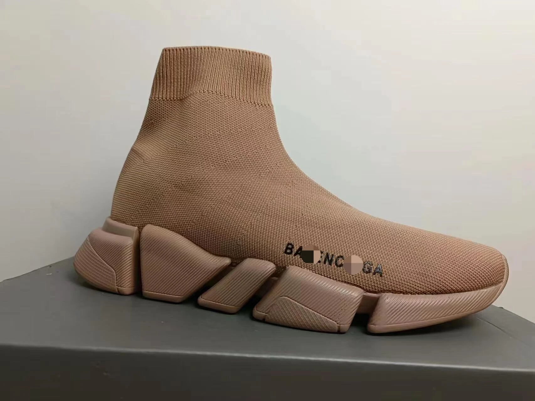 Balenciaga Sneakers High-Top Knit Sock with Chunky Segmented Sole — 13