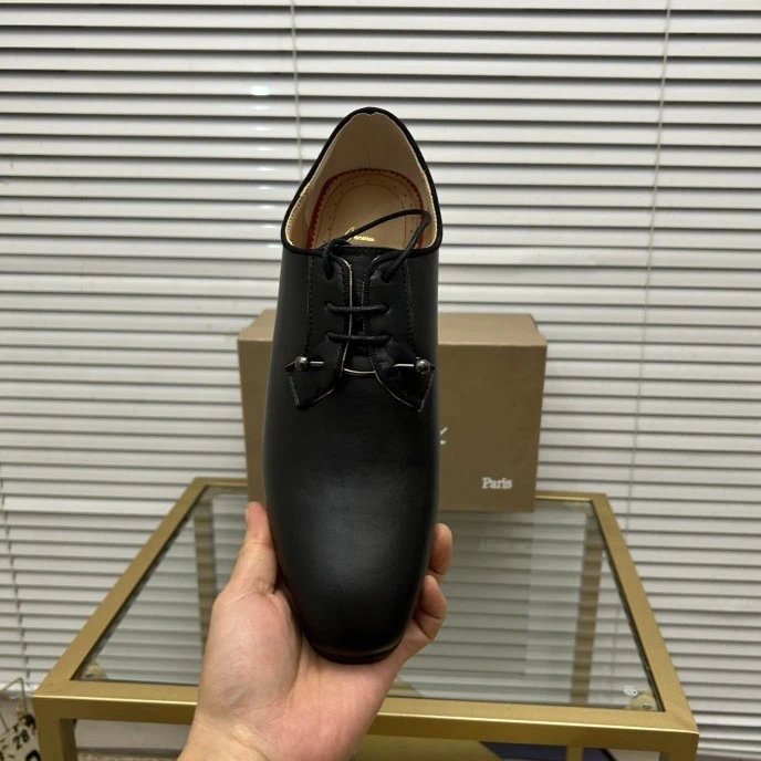 Christian Louboutin Leather Shoes Lace-Up Derby with Round Stud Details image 2