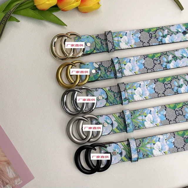 Gucci Belts Floral GG monogram belt with double-G buckle product detail image 1