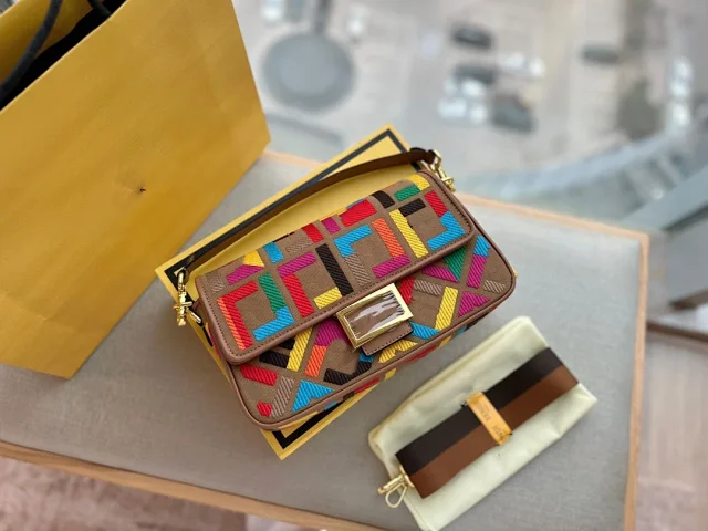 Unbranded Crossbody Bags Embroidered geometric flap bag product detail image 8