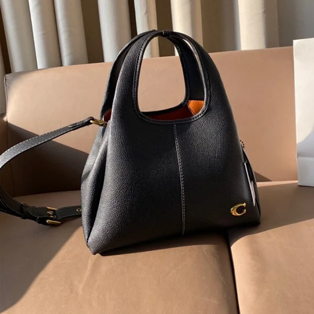 Unbranded Handbags Pebbled Top-Handle Bag with Detachable Shoulder Strap product detail image 2