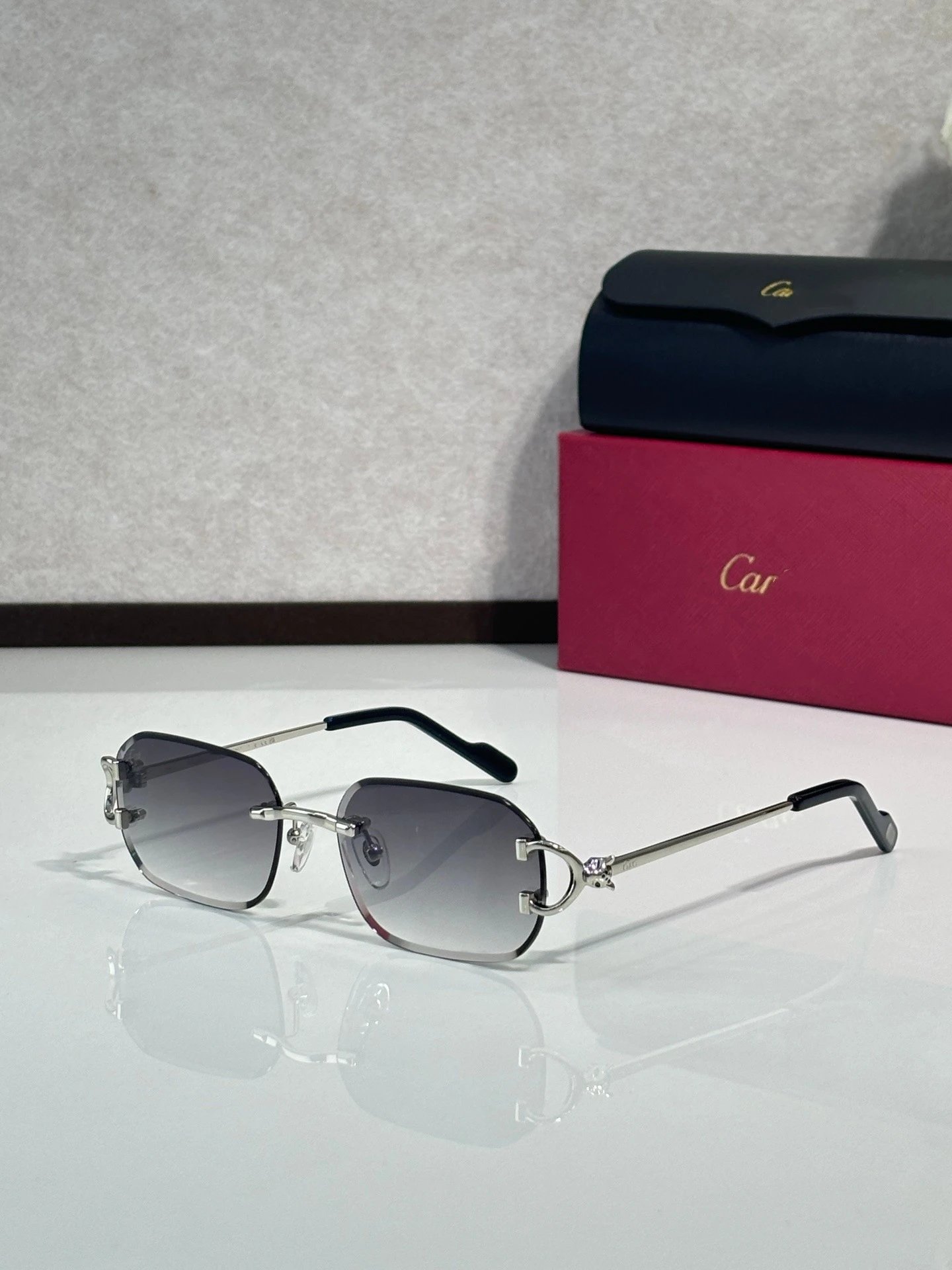 Cartier Eyewear CT0759S Rimless Square Sunglasses — 2
