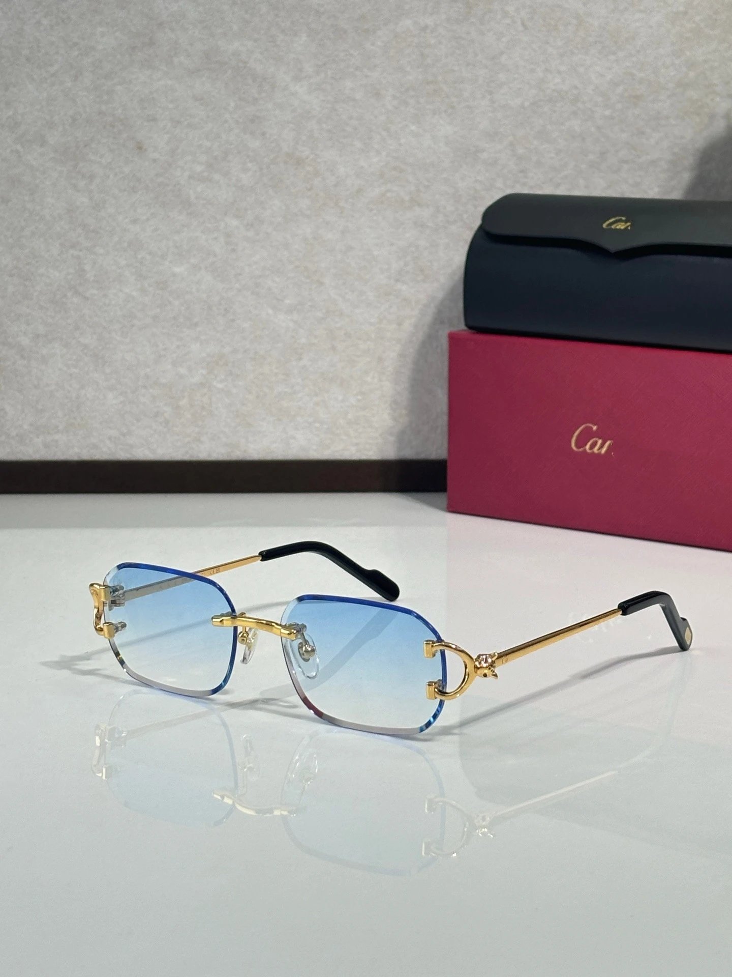 Cartier Eyewear CT0759S Rimless Square Sunglasses — 4