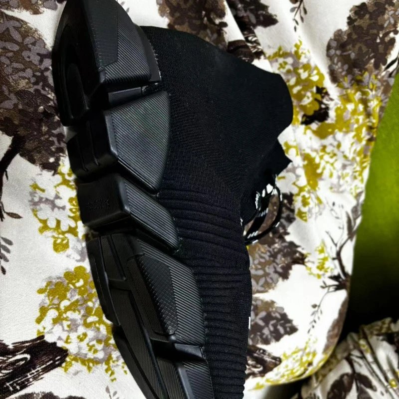 Balenciaga Sneakers High-Top Knit Sock with Chunky Segmented Sole image 2