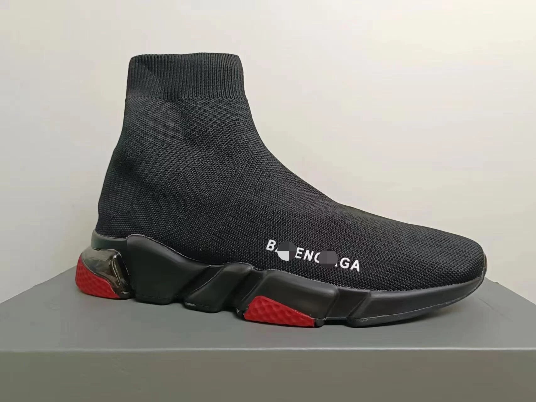 Balenciaga Sneakers High-Top Knit Sock with Chunky Segmented Sole — 4