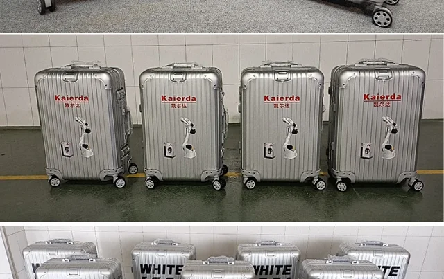 Unbranded Travel Bags Hard-shell ribbed spinner trolley suitcase product detail image 5