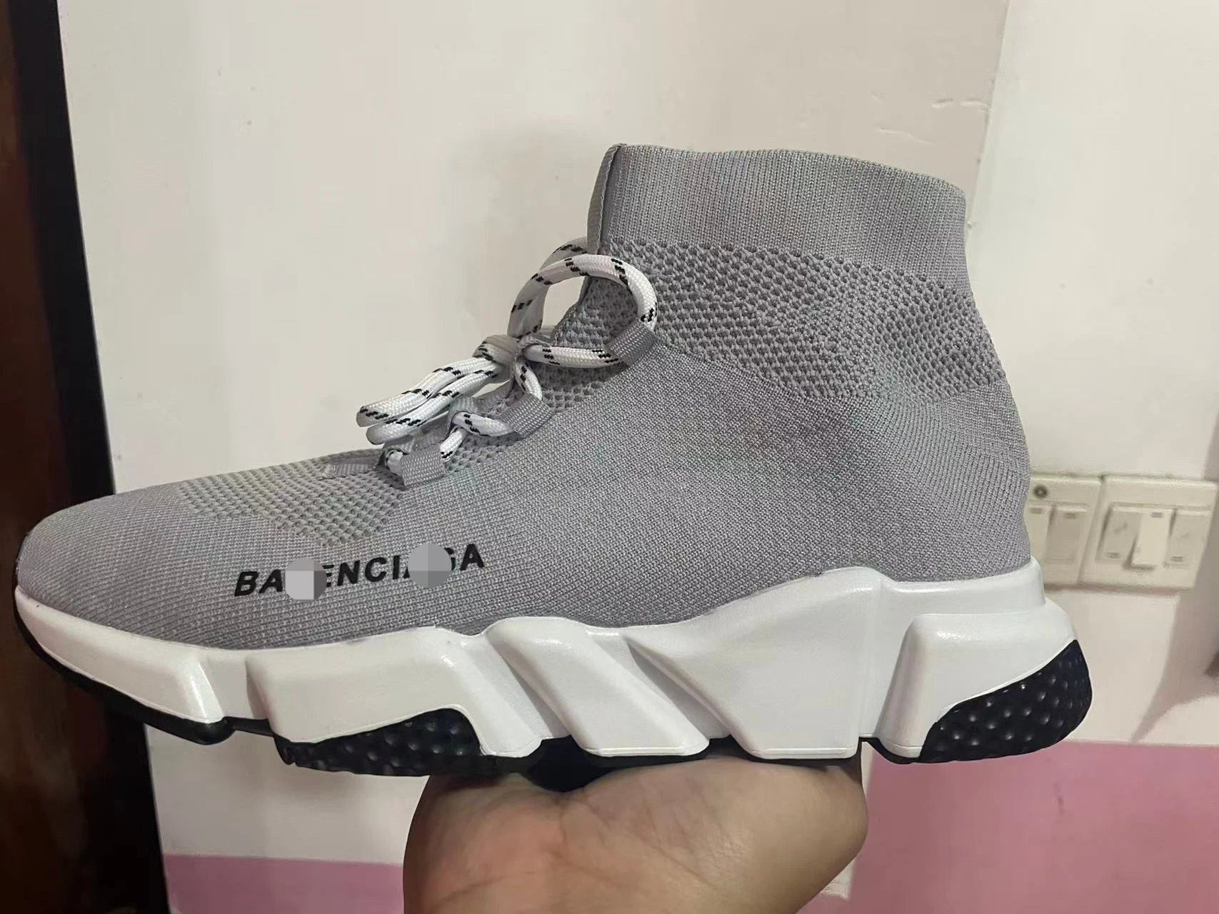 Balenciaga Sneakers High-Top Knit Sock with Chunky Segmented Sole — 20