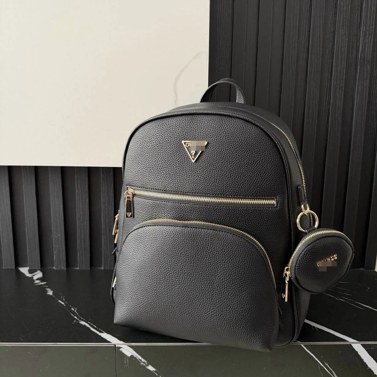 GUESS Backpacks Monogram backpack with detachable round pouch image 4