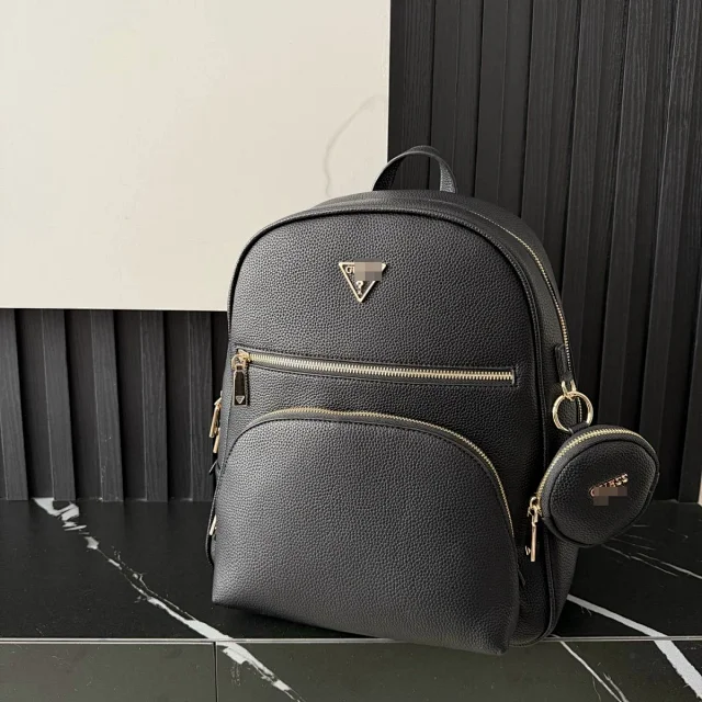 GUESS Backpacks Monogram backpack with detachable round pouch product detail image 4