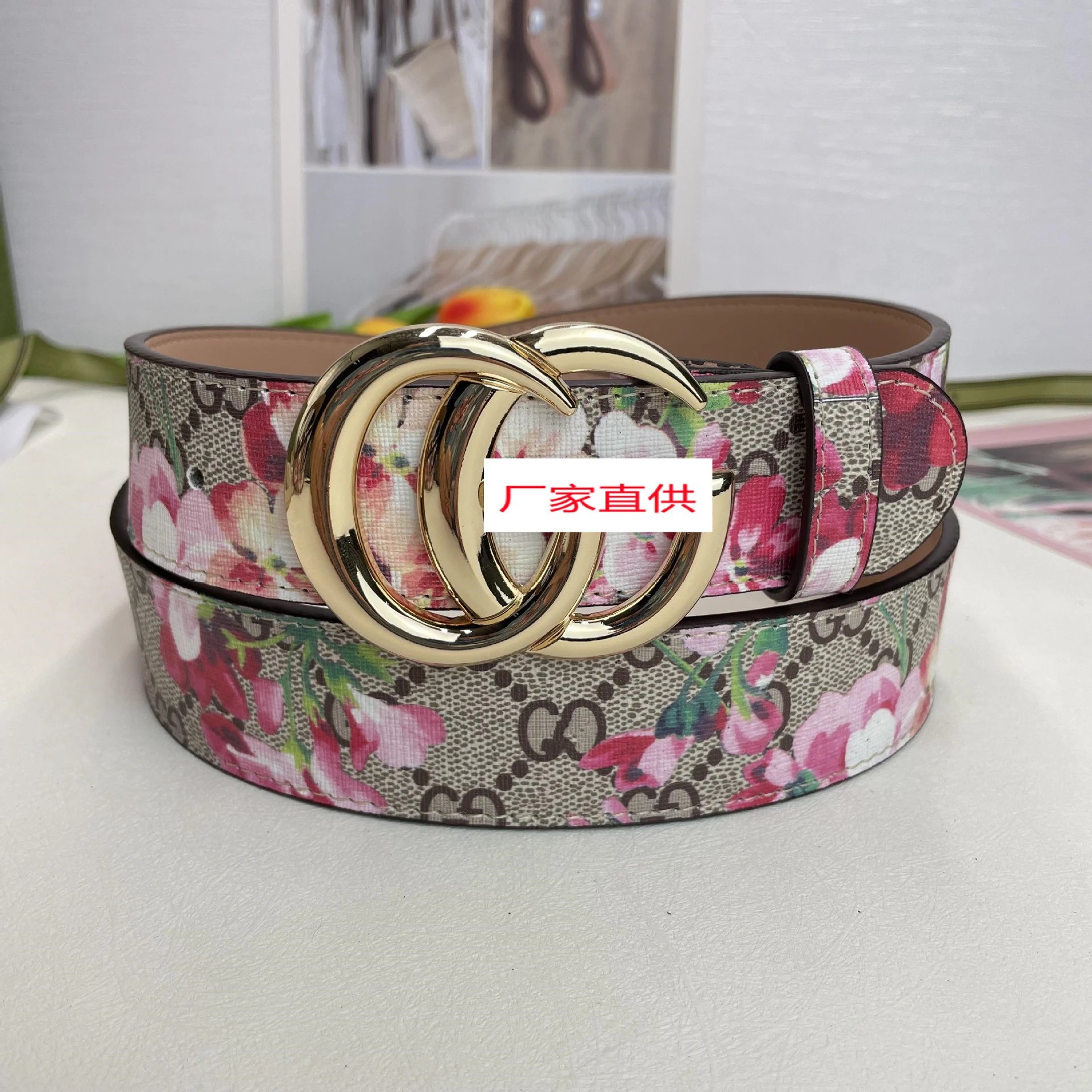 Gucci Belts Floral GG monogram belt with double-G buckle image 4
