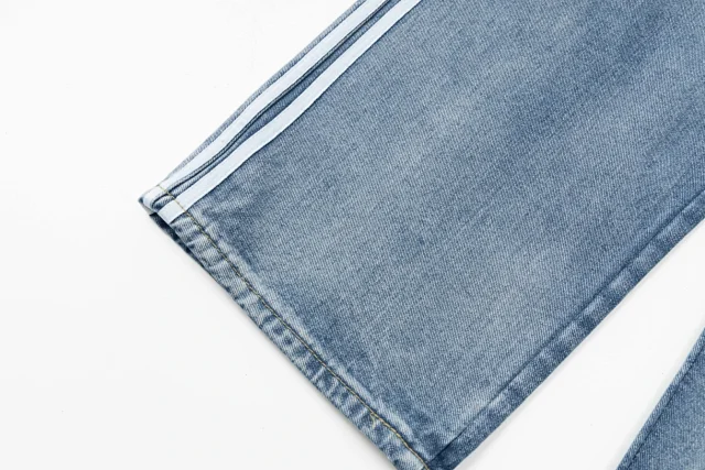 Unbranded Jeans Loose straight-leg with contrast side stripes product detail image 8