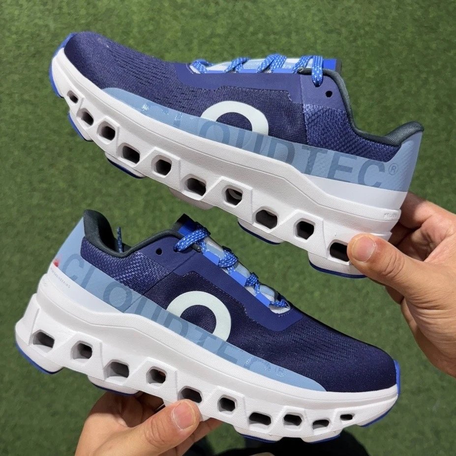 CloudTec Sneakers Knit with hollow-cushion sole — White Deep Blue