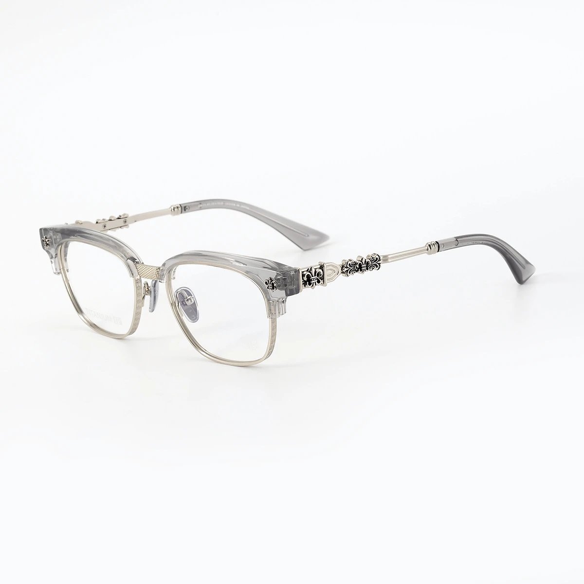 Unbranded Eyewear CH 8224 Half-Rim Floral Temple Frames image 5