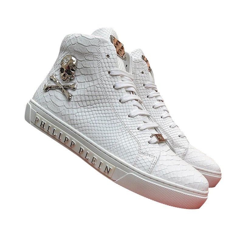 Philipp Plein Sneakers High-Top Snake-Embossed Skull image 5