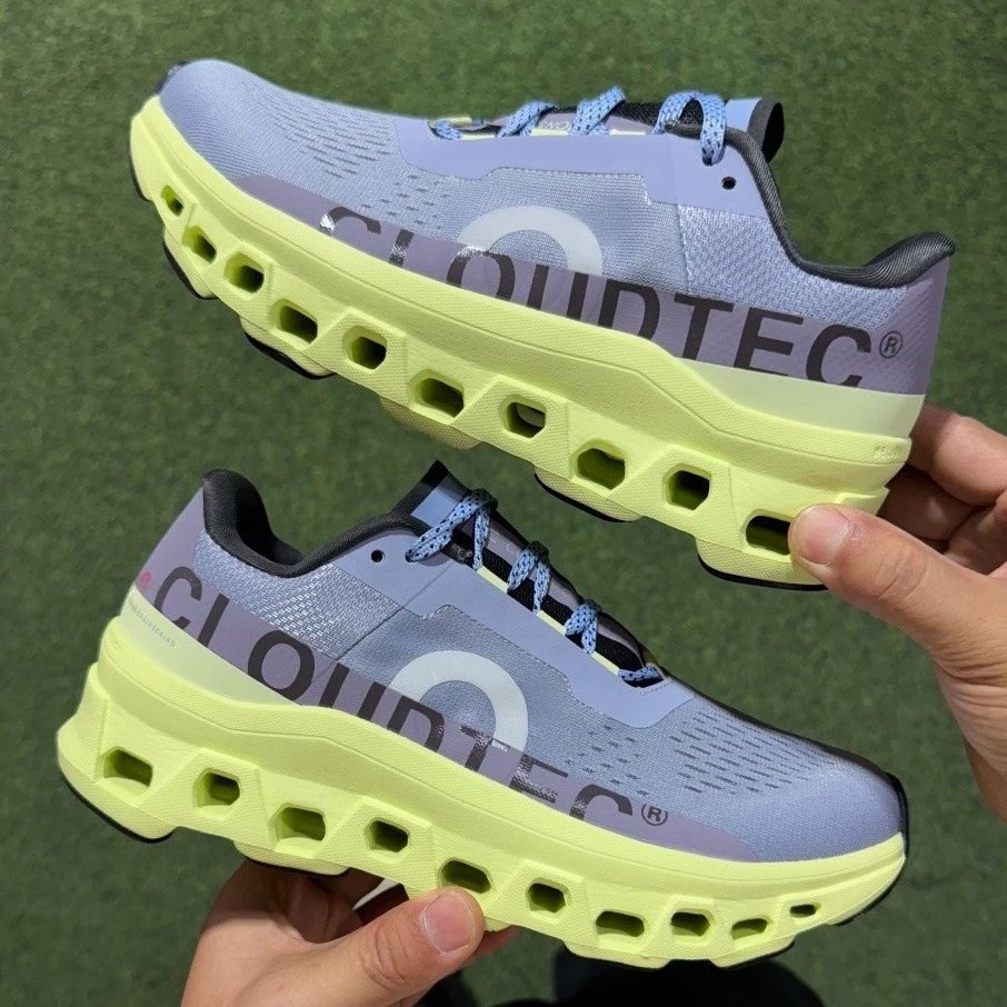 CloudTec Sneakers Knit with hollow-cushion sole — White, green, and gray