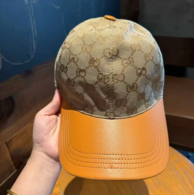 Gucci Hats GG Monogram Baseball Cap with Contrast Curved Brim product detail image 3