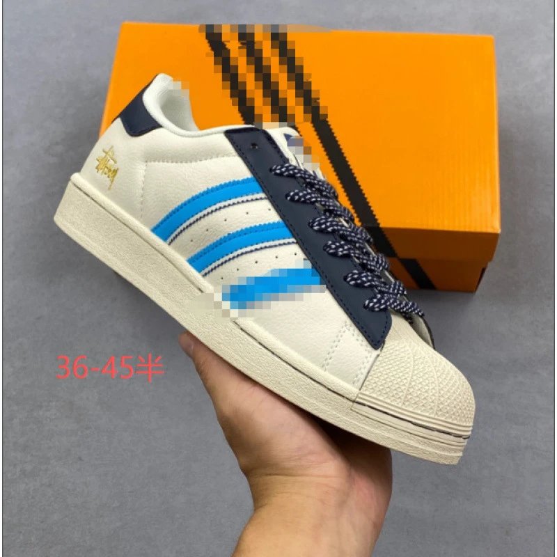 Adidas Sneakers Superstar — superstar stutsy white blue