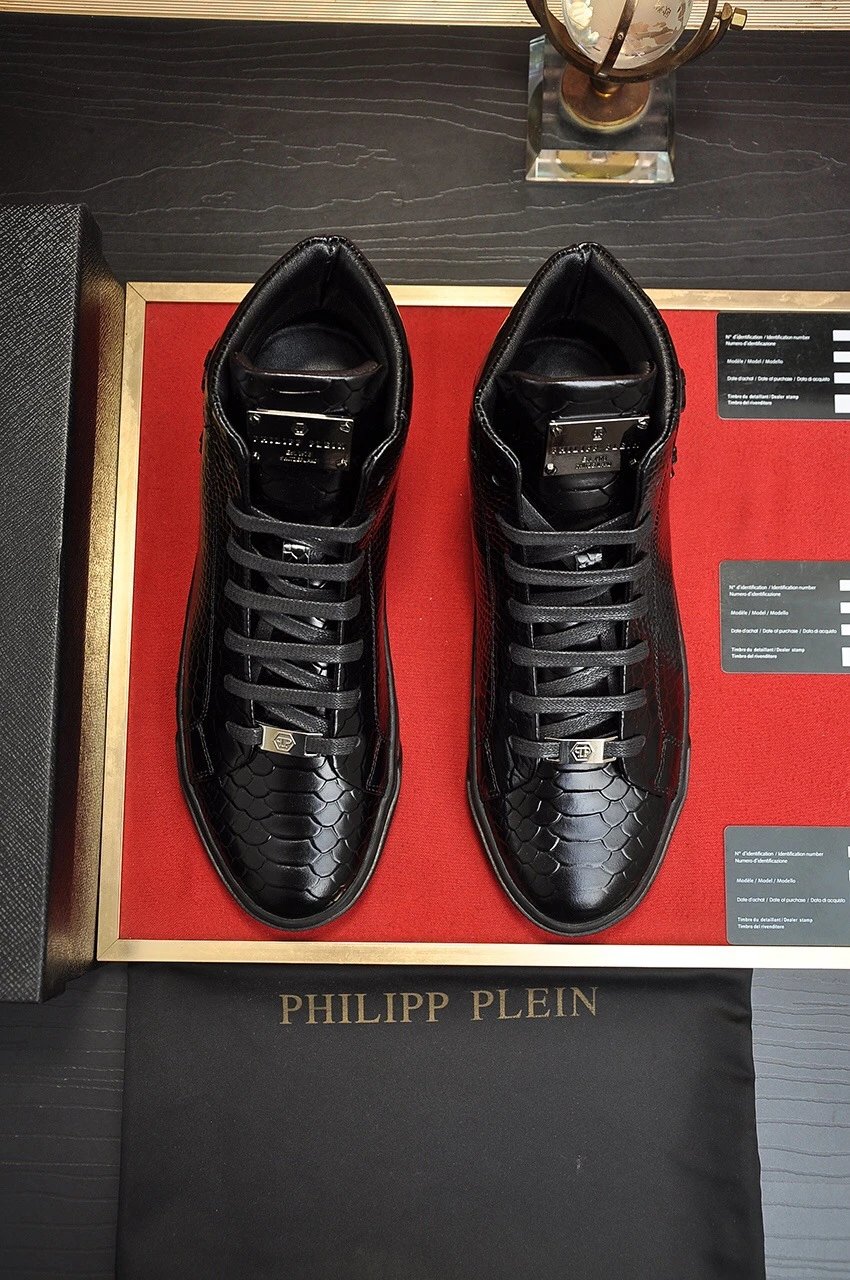 Philipp Plein Sneakers High-Top Snake-Embossed Skull — 2