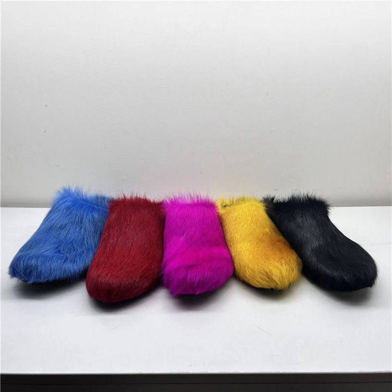 Unbranded Slippers Faux Fur Closed-Toe Mule image 3