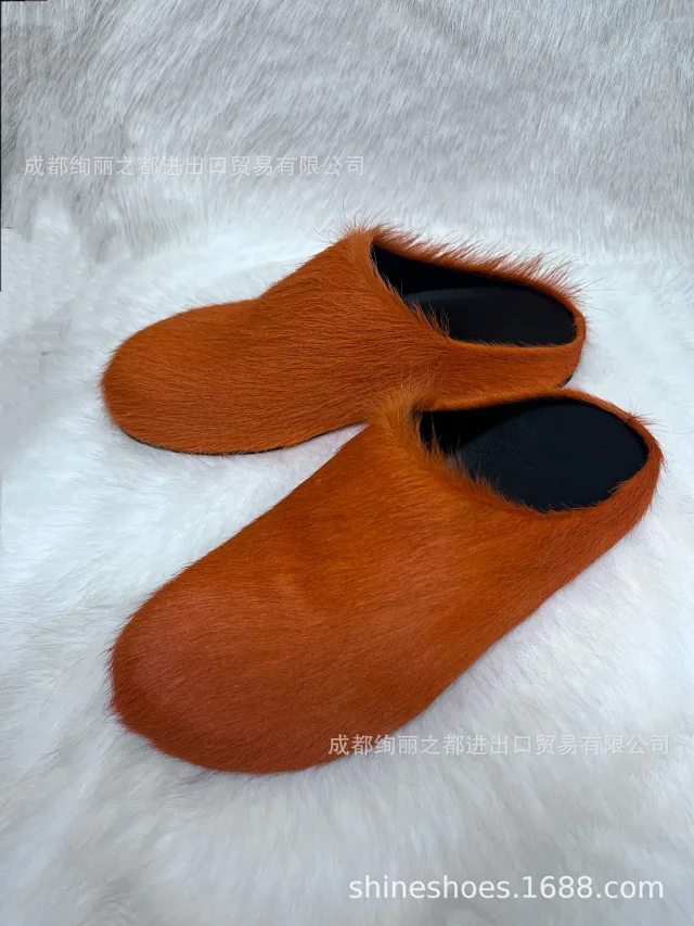 Unbranded Slippers Faux Fur Closed-Toe Mule product detail image 11