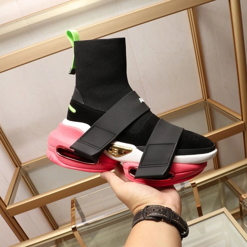 Unbranded Boots Knit sock sneakers with wide crossover straps and chunky platform soles image 3