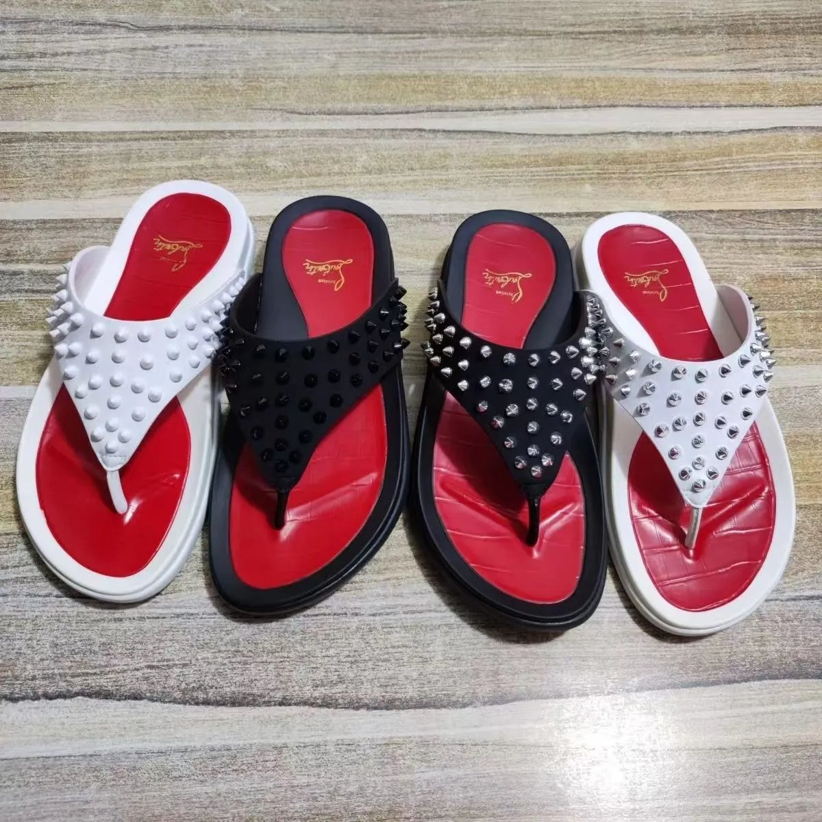 Christian Louboutin Slippers Spiked slide and thong image 3
