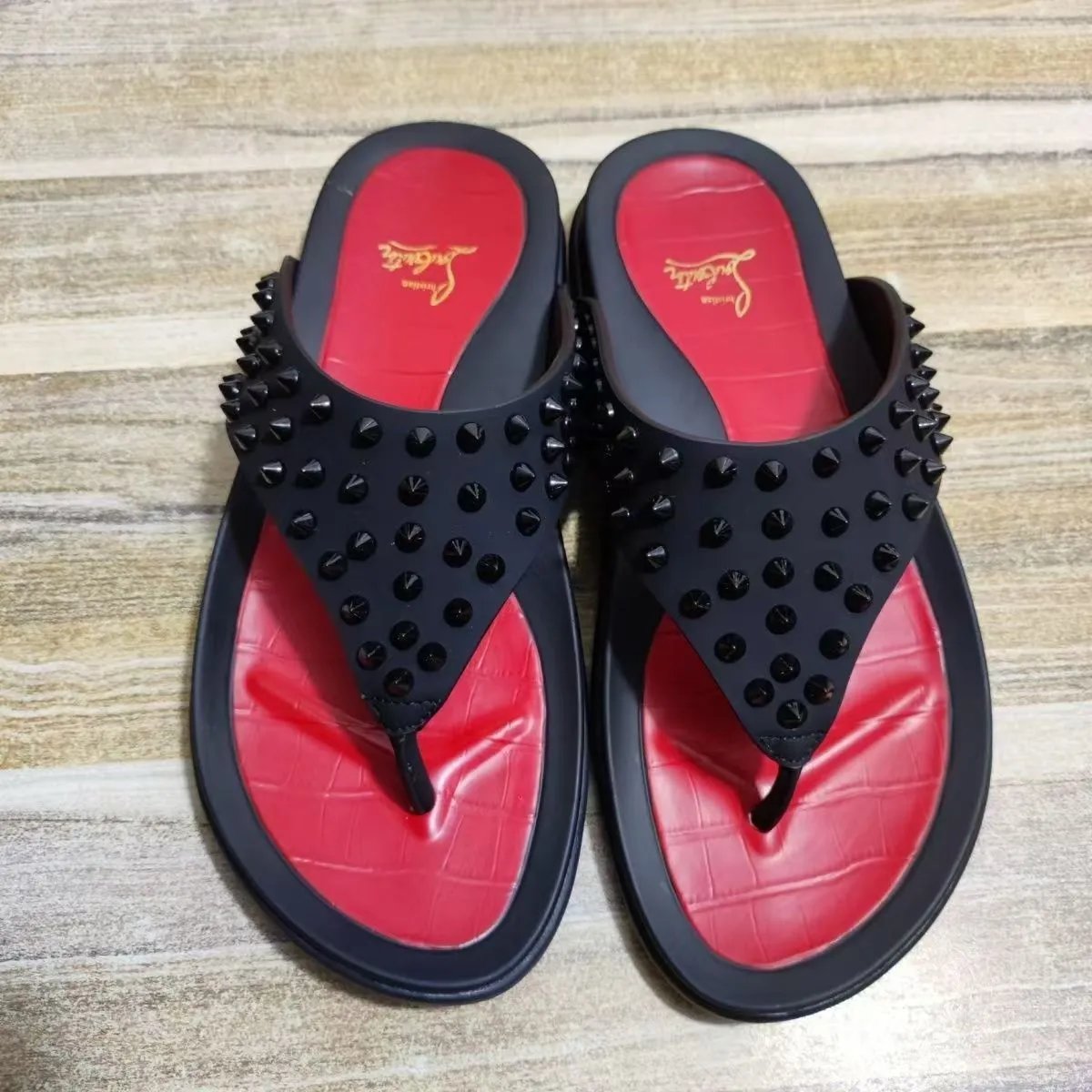 Christian Louboutin Slippers Spiked slide and thong — 6