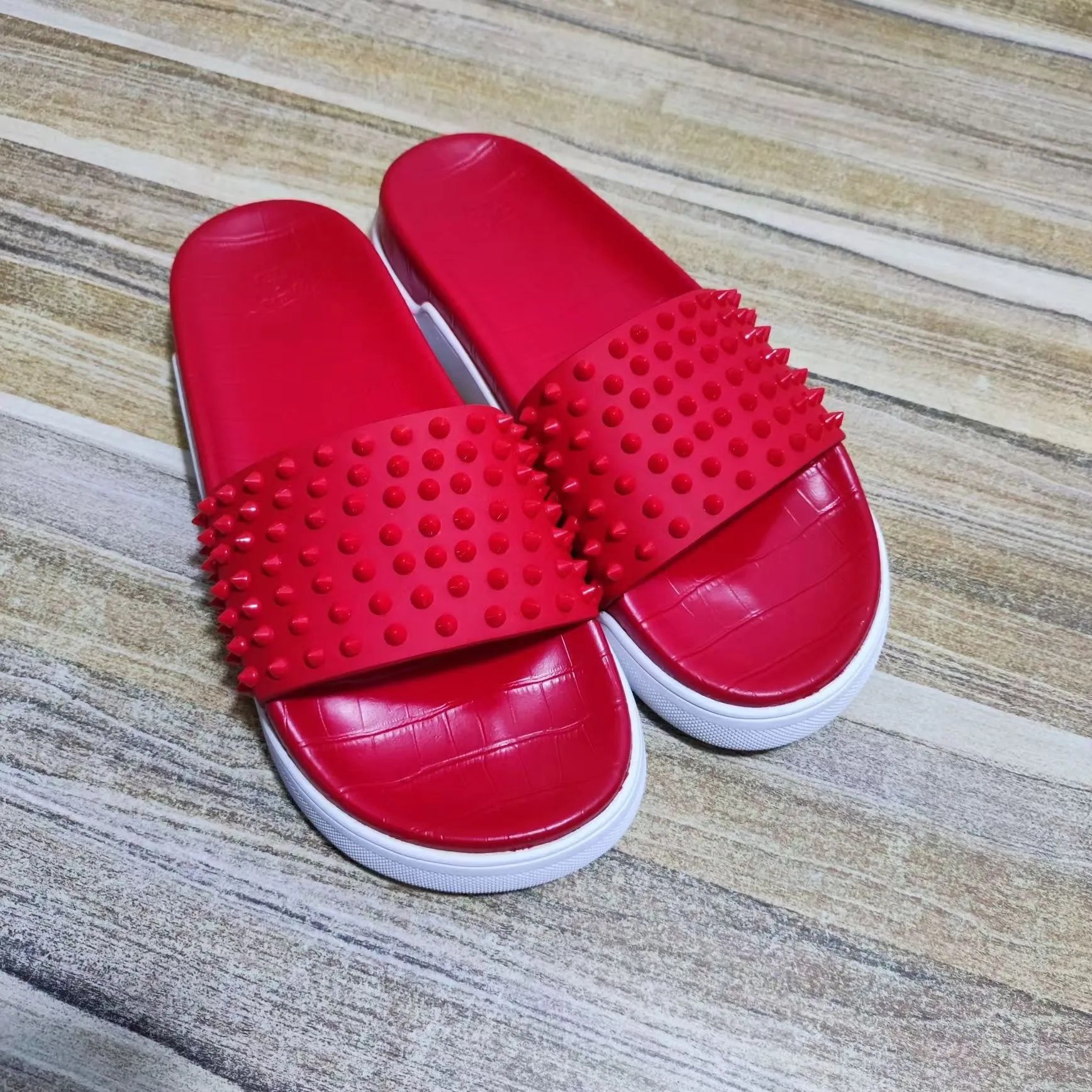 Christian Louboutin Slippers Spiked slide and thong — 14