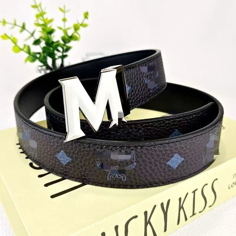 Unbranded Belts M Letter Buckle Patterned Belt image 3