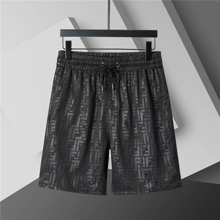 Dior Swimwear Elastic Drawstring Logo-Print Swim Shorts — 3815 black