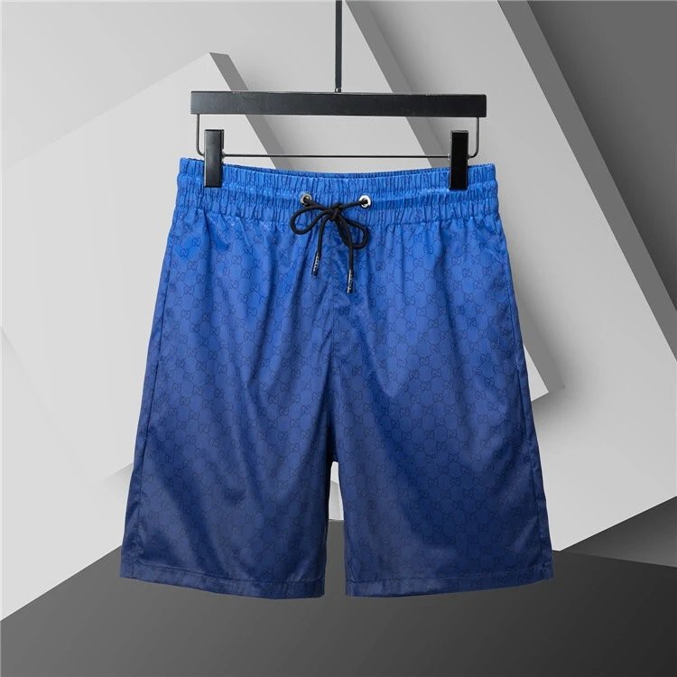 Dior Swimwear Elastic Drawstring Logo-Print Swim Shorts — 3824 blue