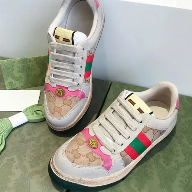 Gucci Sneakers Screener low-top lace-up with Web stripes and GG pattern panels product detail image 15