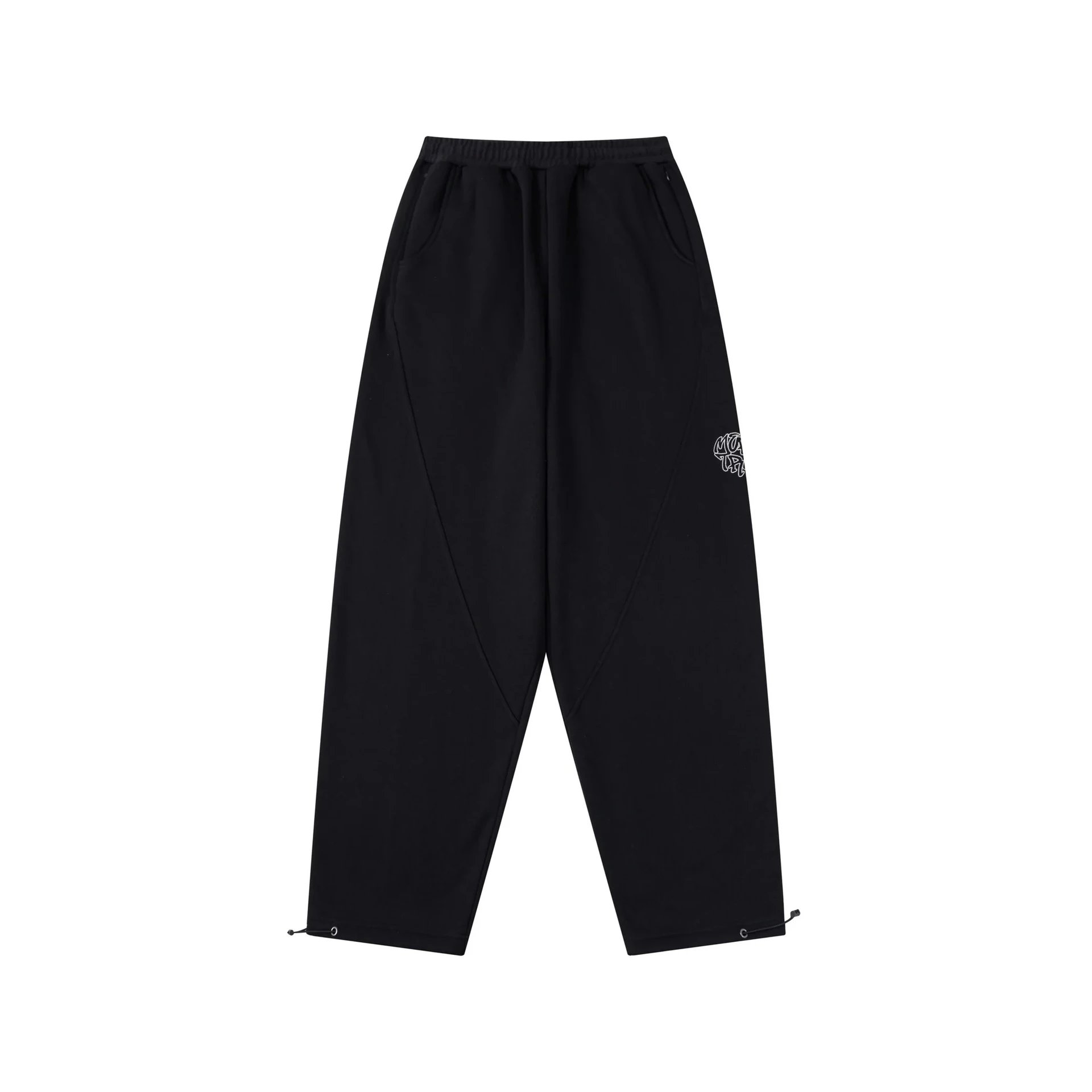 Unbranded Shorts Embroidered Letter Sweat with Contrast Pocket Inserts — ME New Pants/Black