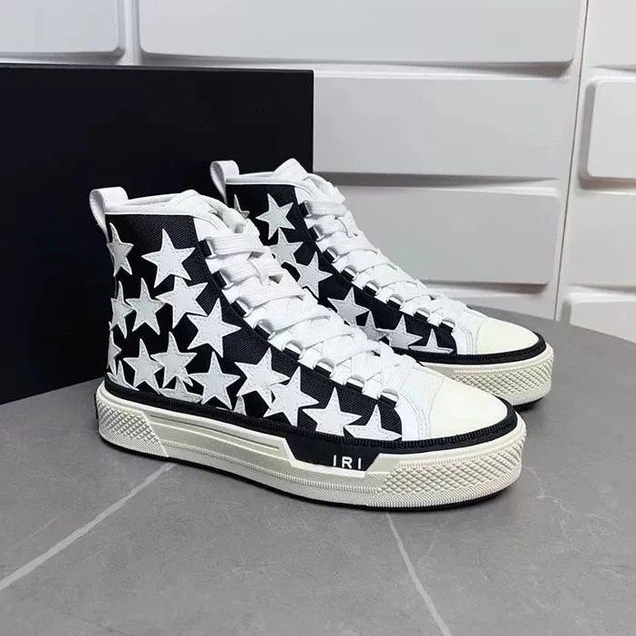 AMIRI Sneakers High-Top Canvas with Star Appliqués — Image 2