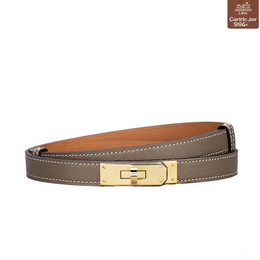 Unbranded Belts Slim textured belt with turn-lock buckle image 4