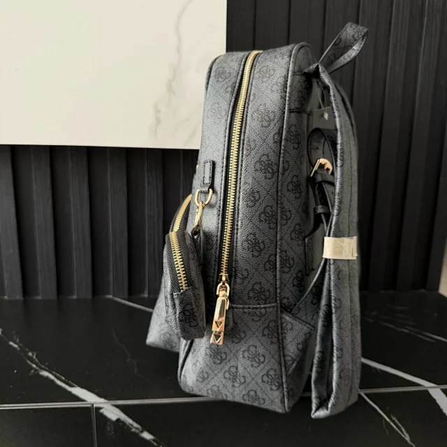 GUESS Backpacks Monogram backpack with detachable round pouch product detail image 6