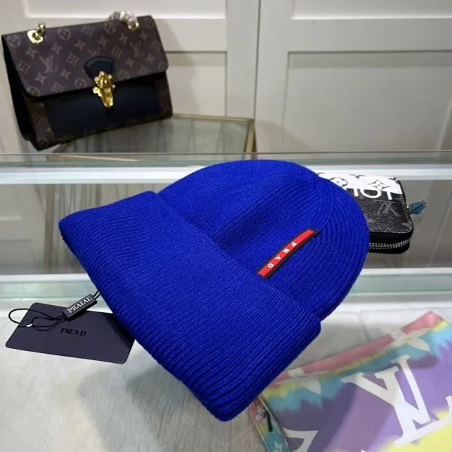 Prada Hats Ribbed Cuffed Knit Beanie product detail image 9