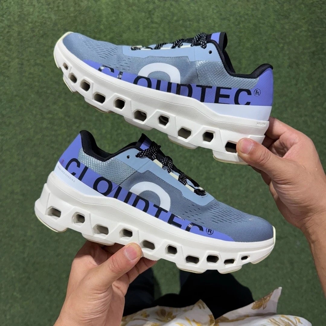 CloudTec Sneakers Knit with hollow-cushion sole — Blue-gray-white